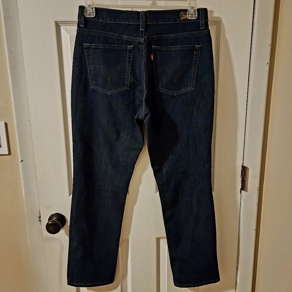Levi's Perfectly Slimming 512 Skinny Jeans Women's 14 M Plus Size Dark Wash EUC - Picture 3 of 9